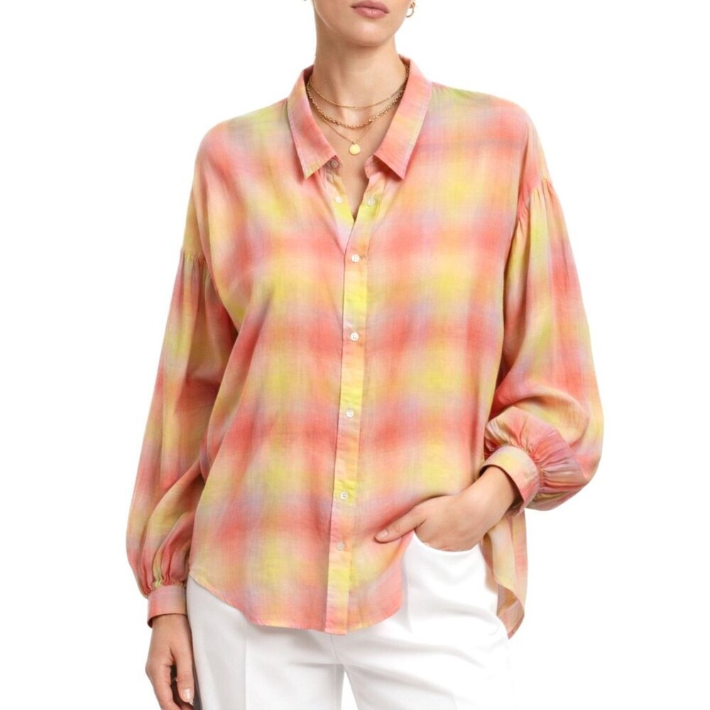 Forte Forte Plaid Cotton Blouse Oversized Relaxed Shirt